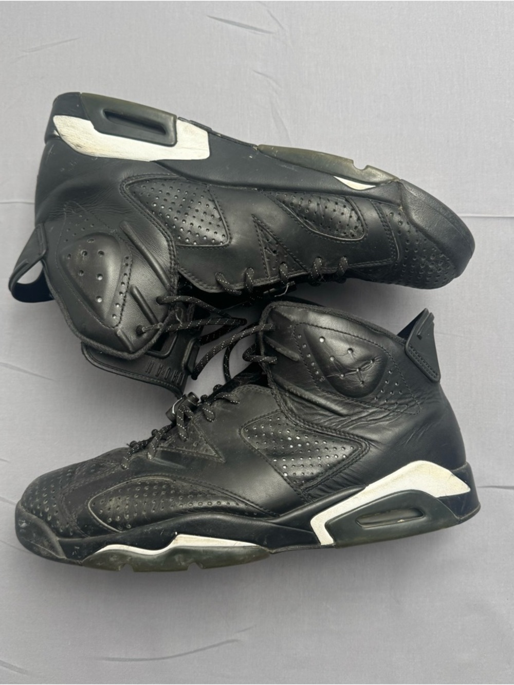 Jordan Air Jordan 6 Retro Black Cat 2016 Men Sneaker Black 384664-020 Size US 11